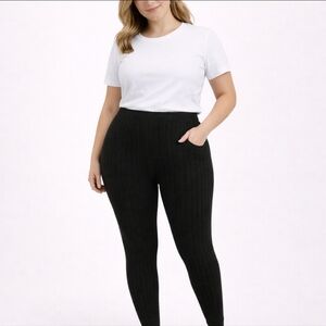 Lucky Brand Wool Blend Ribbed Leggings Size Small GUC